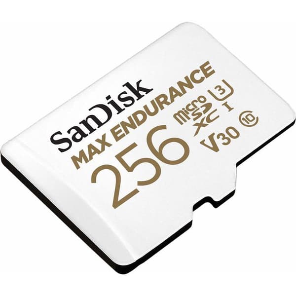 sandisk max endurance microsdhc 256gb kort med adapter svart svart Svart