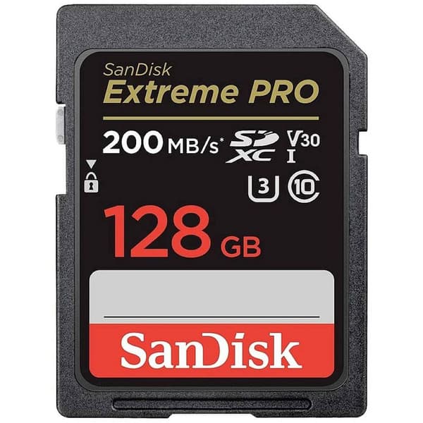 SanDisk Extreme PRO SDXC-Kort 128 GB Class 10 UHS-I stötsäker, Vattentät