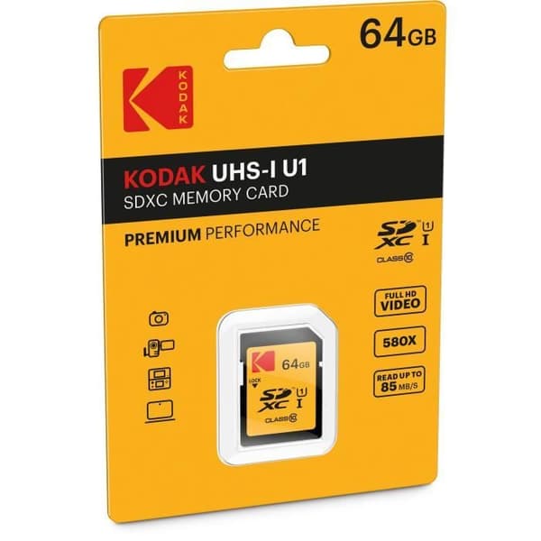 KODAK UHS1 U1 Premium SDXC-minneskort - 64 GB - Klass 10