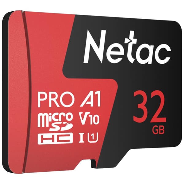 Netac Technology NT02P500PRO-032G-R microSDHC-Kort 32 GB A1 Application Performance Class Optimerad för 24/7-videoöverv