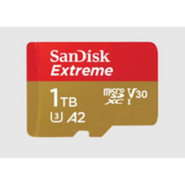 SanDisk Extreme microSDXC-Kort 1024 GB Class 10, UHS-I, v30 Video Speed Class stötsäker, Vattentät