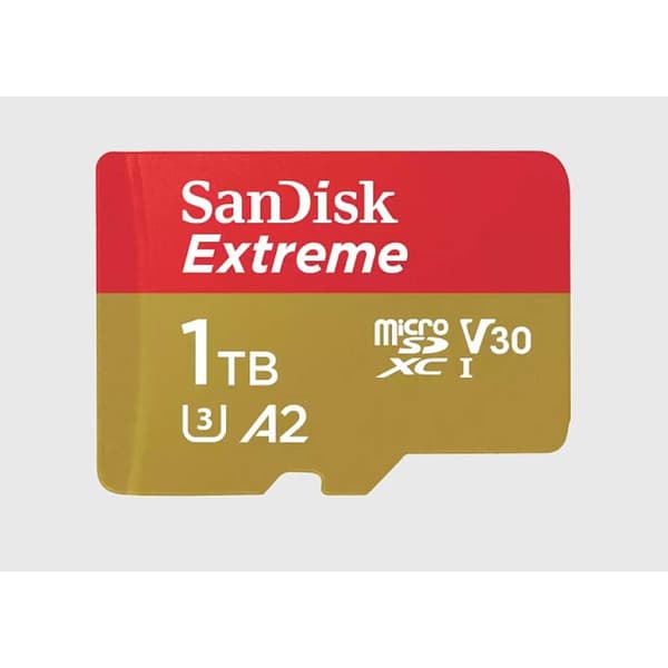SanDisk Extreme microSDXC-Kort 1024 GB Class 10, UHS-I, v30 Video Speed Class stötsäker, Vattentät