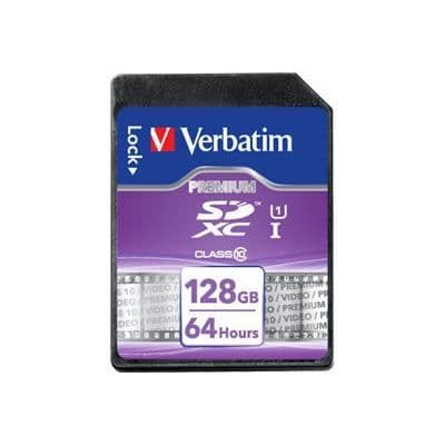Flashminne - VERBATIM - 128 Go - SDXC UHS-I - Klass 10 - Hastighet 104 Mo/sek