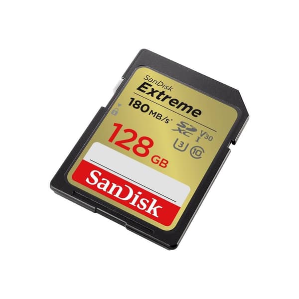 SanDisk Extreme SDXC-Kort 128 GB Class 10 UHS-I stötsäker, Vattentät