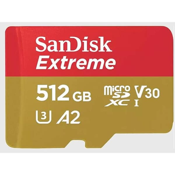 SanDisk Extreme microSDHC-Kort 512 GB Class 10 UHS-I stötsäker, Vattentät