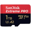 Miniatyrbild 1 av 3: SanDisk Extreme PRO microSDXC-Kort 1 TB Class 10, UHS-I, v30 Video Speed Class stötsäker, Vattentät