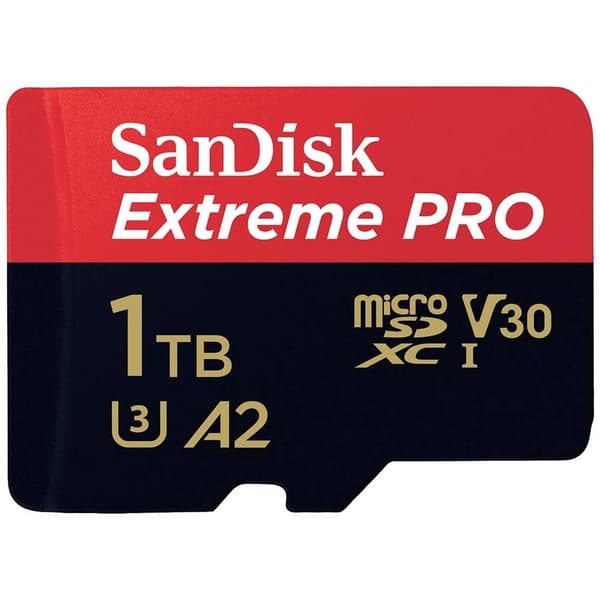 SanDisk Extreme PRO microSDXC-Kort 1 TB Class 10, UHS-I, v30 Video Speed Class stötsäker, Vattentät