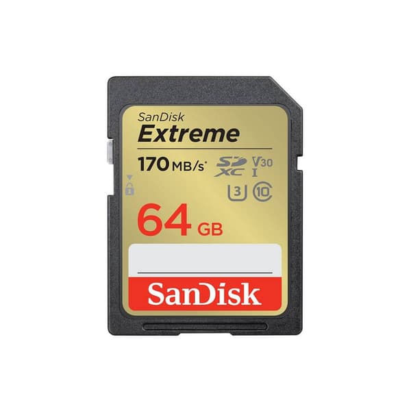 SanDisk Extreme SDXC-Kort 64 GB Class 10 UHS-I stötsäker, Vattentät