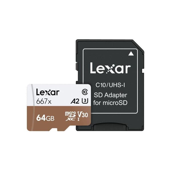 LEXAR SDXC minneskort – Professional 667X micro SD-kort Lagringskapacitet: 64 GB