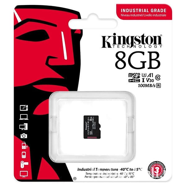 Kingston 8 GB Industrial Grade Micro SDHC muistikortti