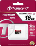 Miniatyrbild 2 av 4: Transcend Premium UHS-I Micro SD-kort 16GB (300x)