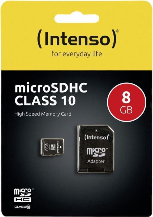 Intenso 8GB Micro SDHC 8GB Micro SDHC Class 10 flashminne