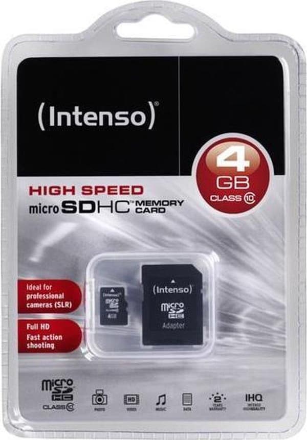 Intenso 8GB Micro SDHC 8GB Micro SDHC Class 10 flashminne