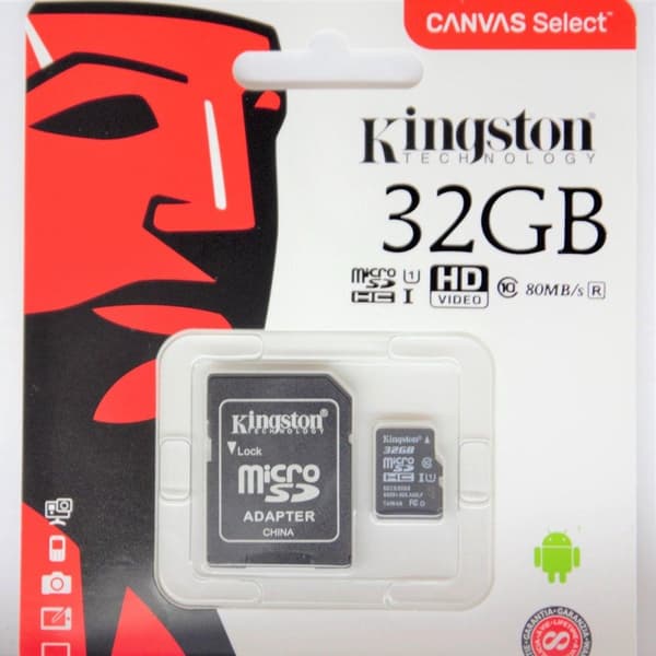 Kingston 32GB microSDHC Class 10 UHS-I + SD-sovitin