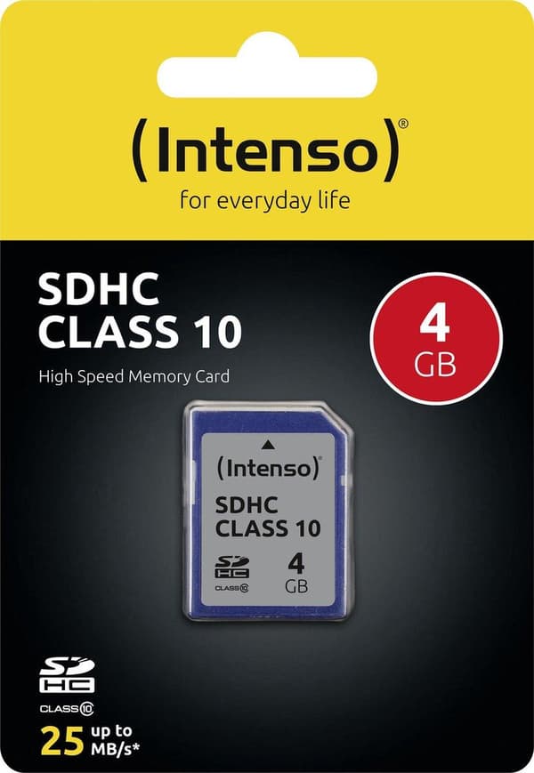 Intenso 4GB SDHC flashminne Klass 10