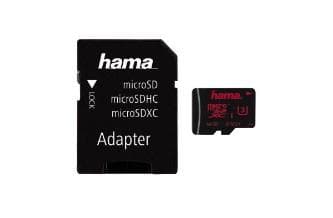 Hama UHS Speed Class 3 microSDXC 64GB minneskort inkl adapter