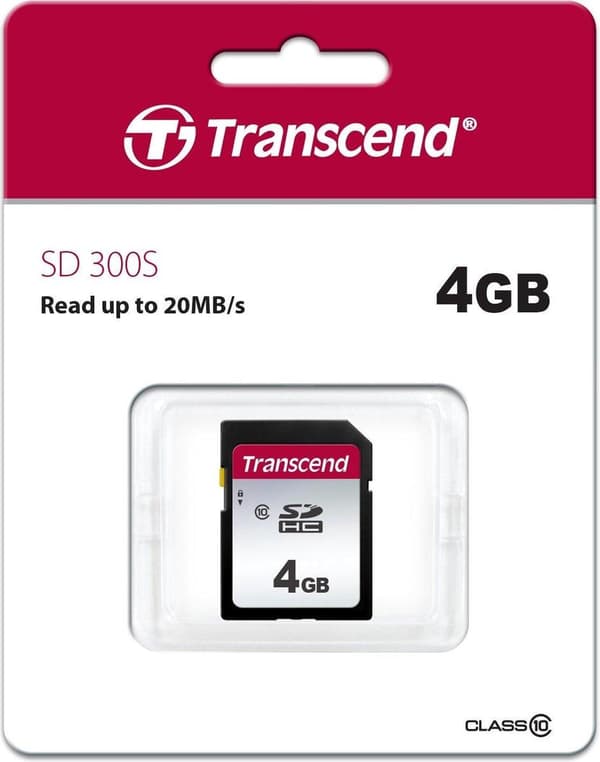 Transcend 300S - Flash-hukommelseskort - 4 GB - Klasse 10 - SDHC