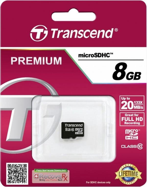 Micro SDHC-kort - 8GB
