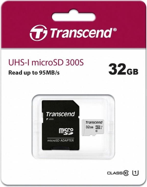 Transcend microSDHC 300S 32GB Flash Memory Class 10 NAND
