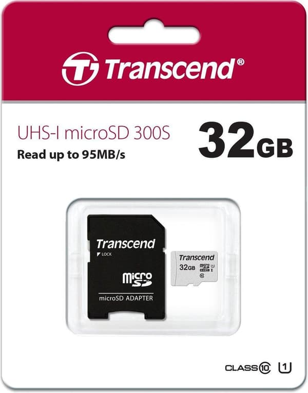 Transcend microSDHC 300S 32GB Flash Memory Class 10 NAND