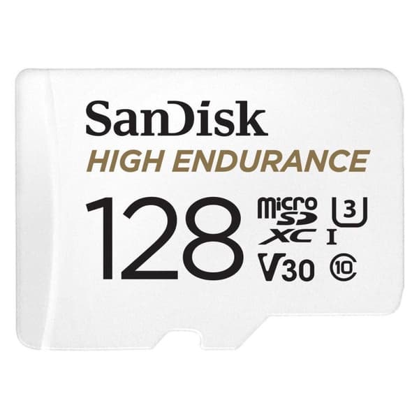 SanDisk microSDXC High Endurance Monitoring 128GB, Class 10, 100MB/s + SD-adapter