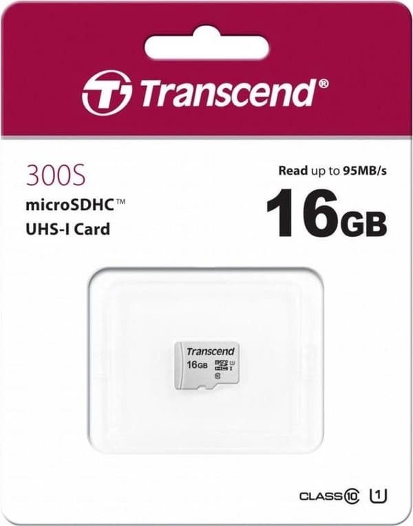 Transcend TS16GUSD300S Flash-hukommelse 16 GB MicroSDHC NAND Class 10