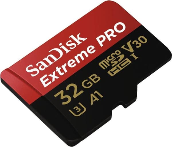 SanDisk Extreme Pro Micro SDHC 32GB - 100mb / 90mb - U3 V30 A1 - med adapter