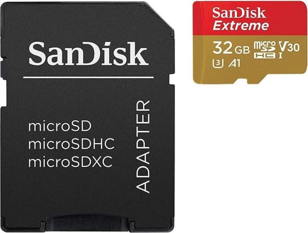 SanDisk microSDHC Extreme 32GB (A1/V30/U3/UHS-I/W60/R100) "Mobilspil"