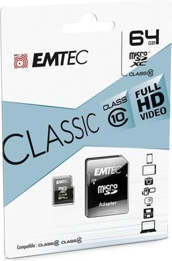 Emtec Micro SDHC ECMSDM64GXC10CG flashminne 64 GB MicroSDHC Class 10