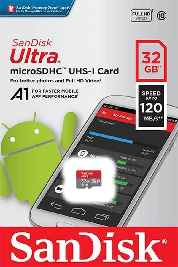 Sandisk MicroSD-kort 32 GB