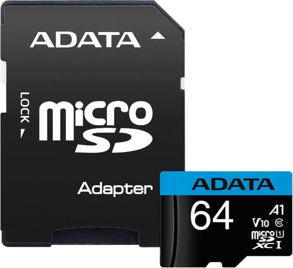 ADATA 64GB, microSDHC, Class 10 Flash Memory Class 10 UHS-I