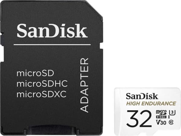 SanDisk microSDHC High Endurance Monitoring 32GB, Class 10, 100MB/s + SD-adapter