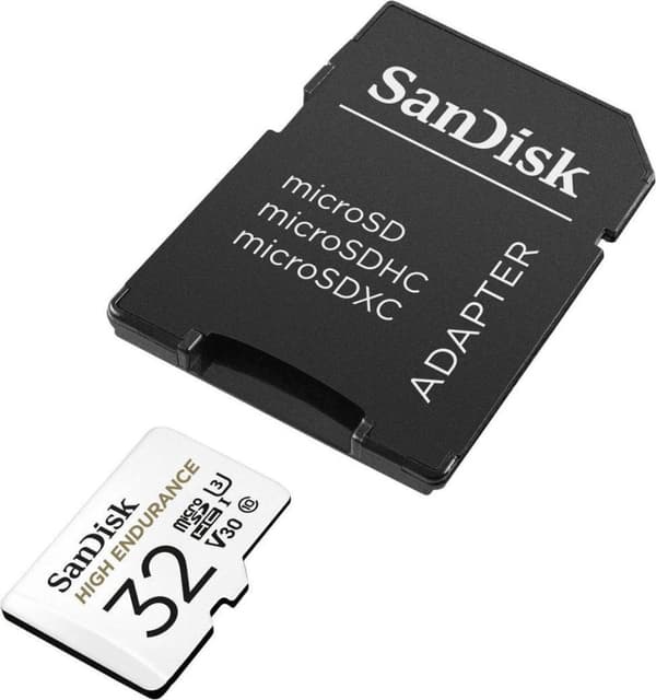 SanDisk microSDHC High Endurance Monitoring 32GB, Class 10, 100MB/s + SD-adapter