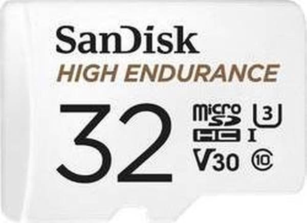 SanDisk microSDHC High Endurance Monitoring 32GB, Class 10, 100MB/s + SD-adapter