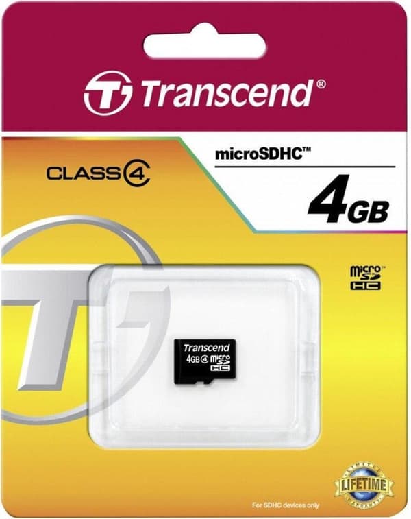 Transcend 4GB Micro SDHC Klass 4