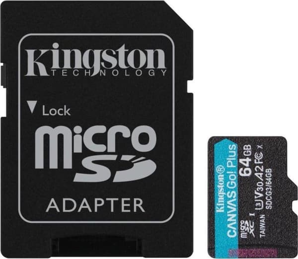 Micro SD-muistikortti sovittimella Kingston SDCG3 Black
