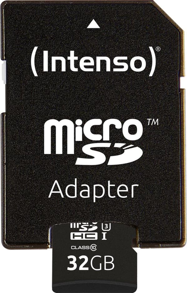 SD Micro SD-kort 32GB Intenso SD-HC UHS-I Professional