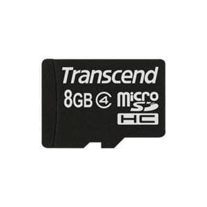 Transcend - Flash-hukommelseskort - 8 GB - Klasse 4 - microSDHC (TS8GUSDC4)