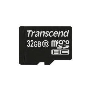 Transcend - Flash-muistikortti - 32 Gt - Luokka 10 - microSDHC (TS32GUSDC10)
