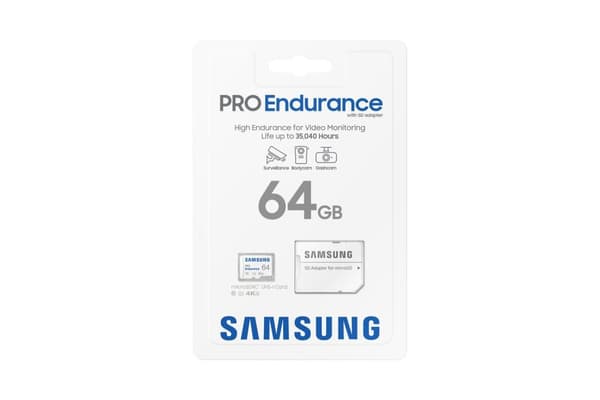 Samsung PRO Endurance MB-MJ64KA - Flash-minneskort (microSDXC till SD-adapter ingår) - 64GB - Video Class V10 / UHS-I U1 / Class10 - microSDXC UHS-I -