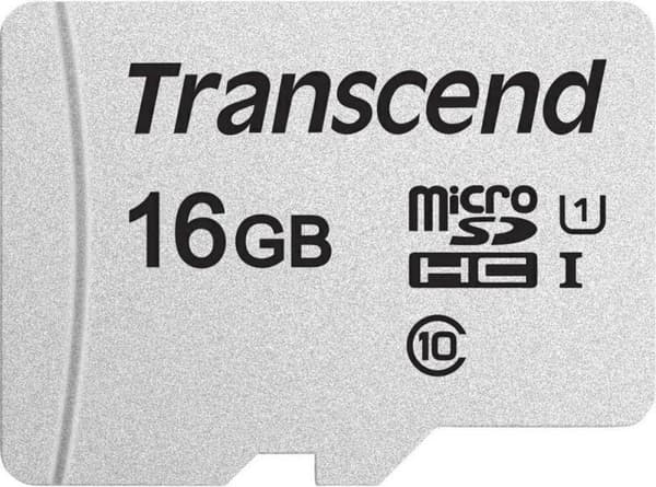 Transcend microSDHC 300S 16GB Flash Memory Class 10 NAND