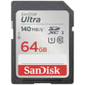 Miniatyrbild 1 av 2: SanDisk SDXC Ultra 64GB (Class 10/UHS-I/140MB/s) SDHC-Kort 64 GB UHS-Class 1 Vattentät, stötsäker