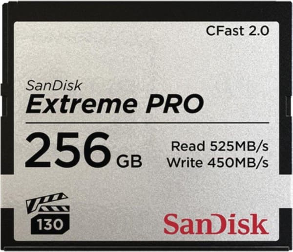 SanDisk Extreme Pro CFAST 2.0 256GB 525MB/s VPG130