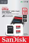 Miniatyrbild 5 av 6: SanDisk 128GB Ultra microSDXC 140MBs+Adapt 2Pack (SDSQUAB-128G-GN6MT)