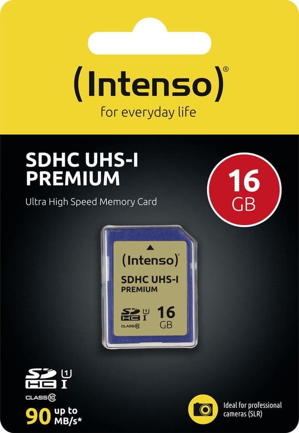 Intenso 3421470 flashminne 16 GB SDHC UHS-I Klass 10