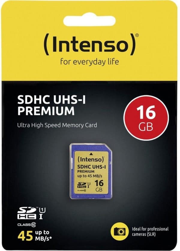 Intenso 3421470 flashminne 16 GB SDHC UHS-I Klass 10