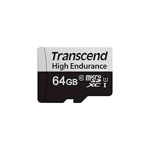 Transcend 350V - Flash-minneskort (SD-adapter ingår) - 64GB - UHS-I U1 / Class10 - microSDXC UHS-I