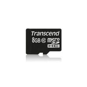 Transcend Ultimate - Flash-minneskort (microSDHC/SD-adapter ingår) - 8 GB - UHS Class 1 / Class10 - 600x - microSDHC UHS-I