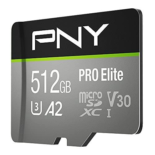 PNY PRO Elite microSDXC 512GB minneskort klass 10 (P-SDUX512U3100PRO-GE)
