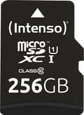 Miniatyrbild 1 av 8: Intenso microSD Karte UHS-I Premium Flash-minne 256 GB Klass 10